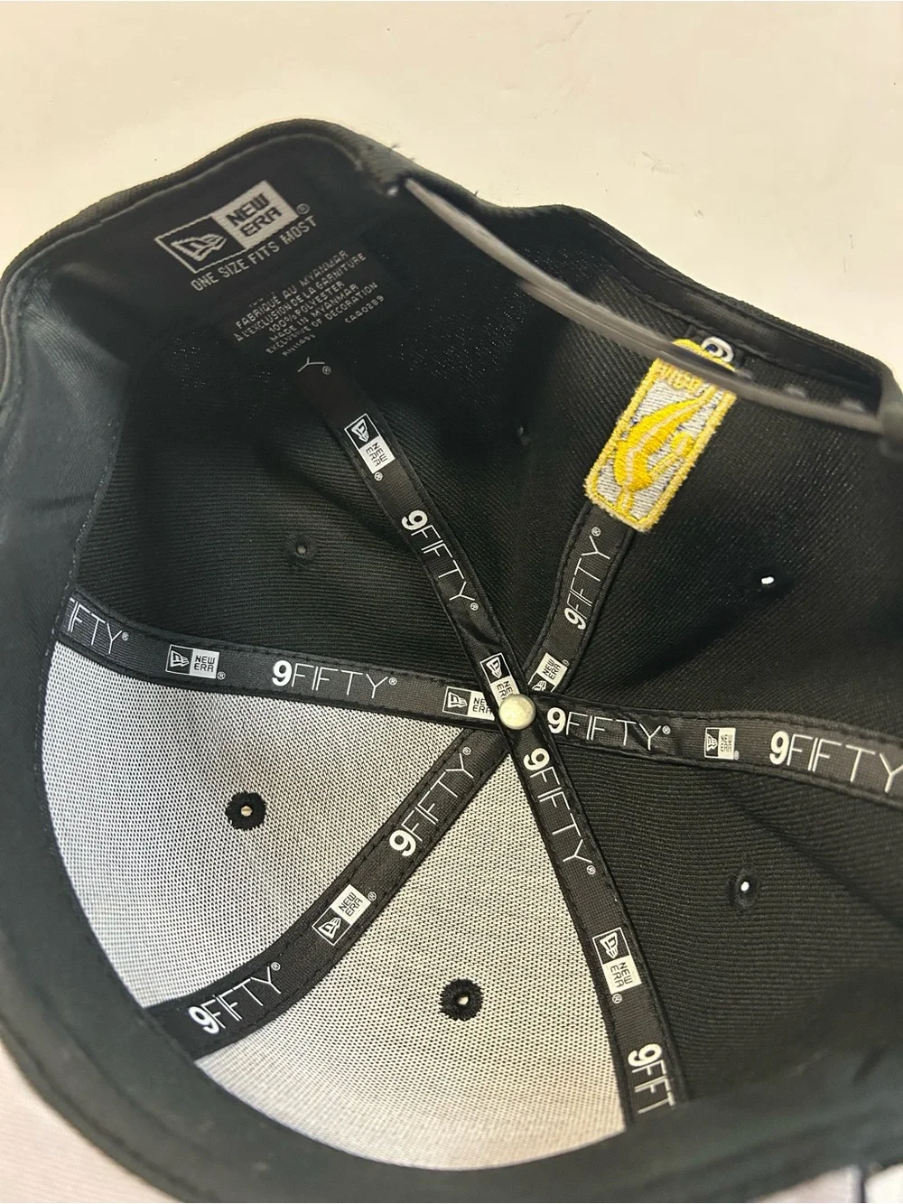 New Era Black and Yellow Golden State Snapback Hat